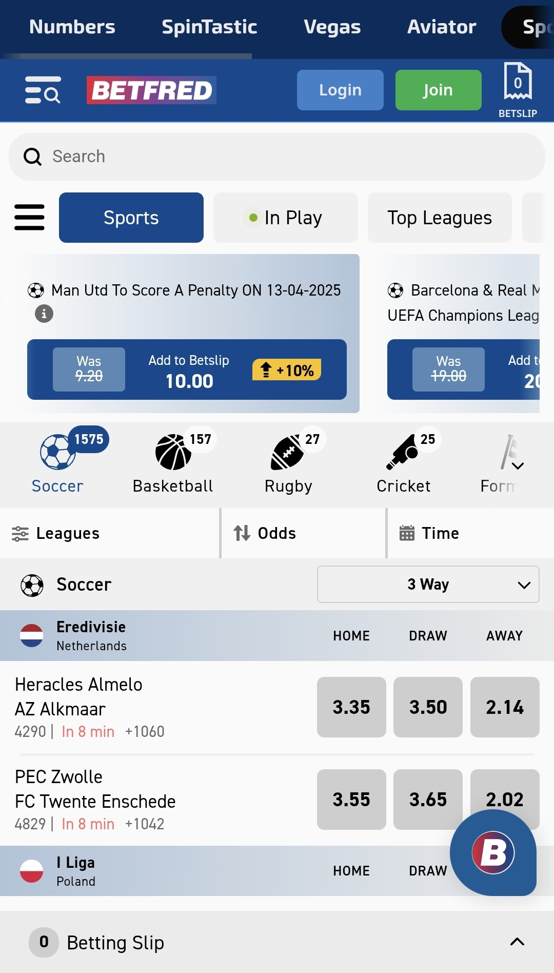 Betfred Sports Offer