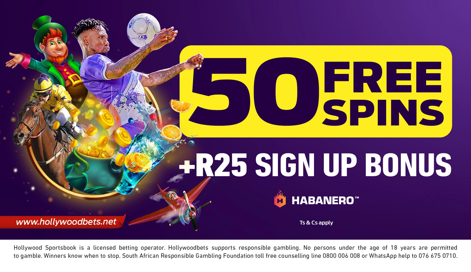 Hollywoodbets Sign Up Promo Banner