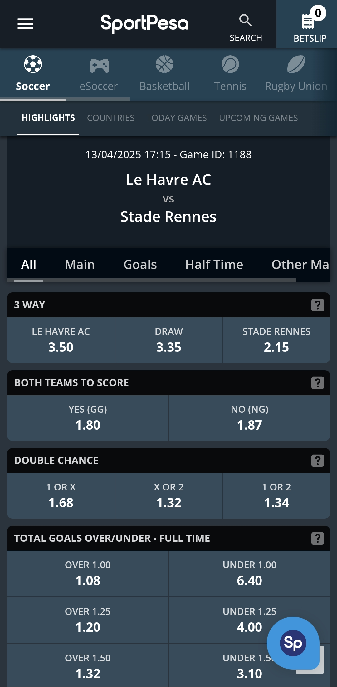 SportPesa Mobile Website Betting Online