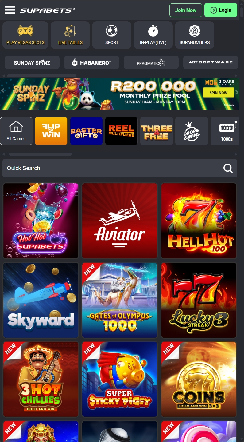 Supabets Casino Slots Offer