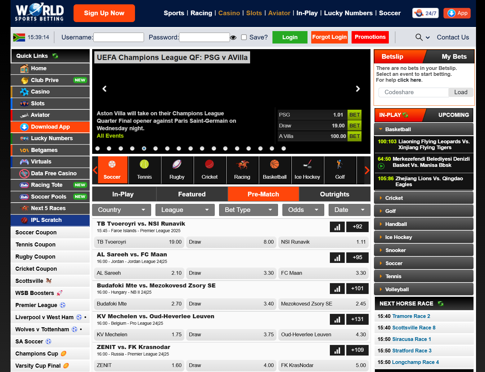 World Sports Betting Website
